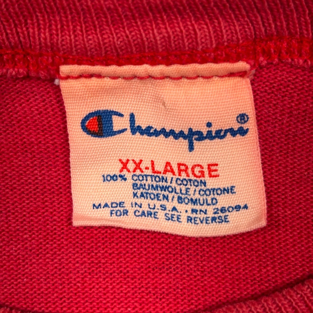 VTG 90s Champion Cornell University TShirt Men XXL Red Graphic MADE USA Distress - Picture 5 of 10